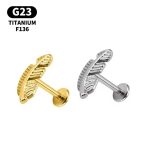 Piercing Labret Titânio Pena/ T063