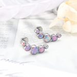 Piercing Labret Titânio - 5 opalas Coloridas /T048