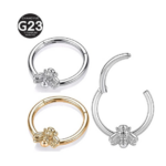 Argola Click Titânio - abelha liso/TAC057