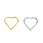 Piercing Coração Liso Aço Cirúrgico Segmento Articulado/A339