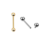 Piercing Barbell Titânio - Reto com Bolinha ROSCA INTERNA /T111