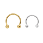 Ferradura Titânio - ferradura com bolinha /TFE109