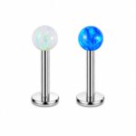 Piercing Labret Titânio Bolinha Opala /T051