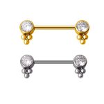 Piercing Mamilo Titânio Zircônia /T137