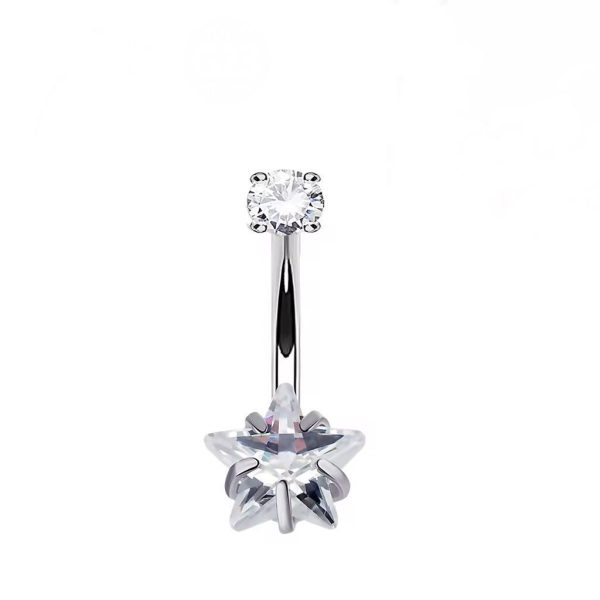 Piercing Umbigo Titânio Estrela Zircônia /T151 - Imagem 6