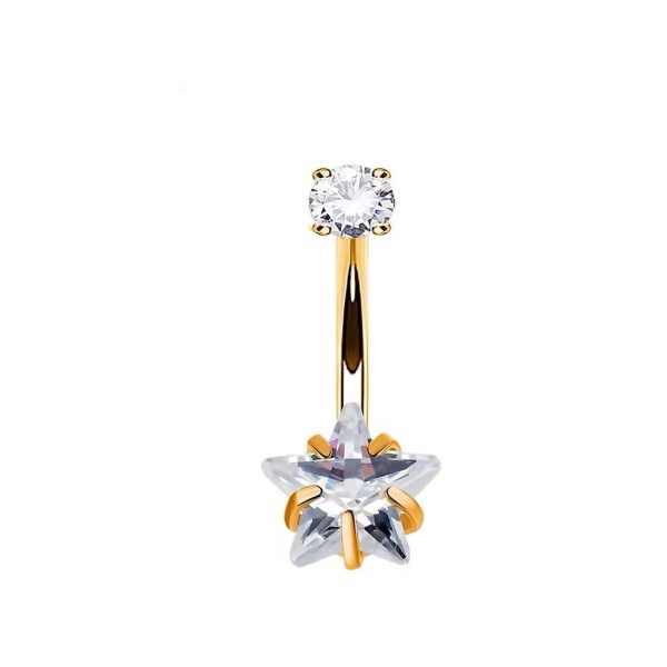 Piercing Umbigo Titânio Estrela Zircônia /T151 - Imagem 5
