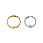 Captiva Titânio - anel com bolinha zircônia /TCA117