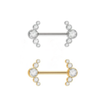 Piercing Mamilo Aço Cirúrgico Zircônia /A773