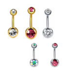 Piercing Umbigo Titânio Zircônia /T118