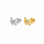 Piercing Labret Titânio Laço com Zircônia /T156