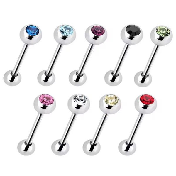 Piercing Titânio Barbell  Zircônia/T179 - Imagem 6