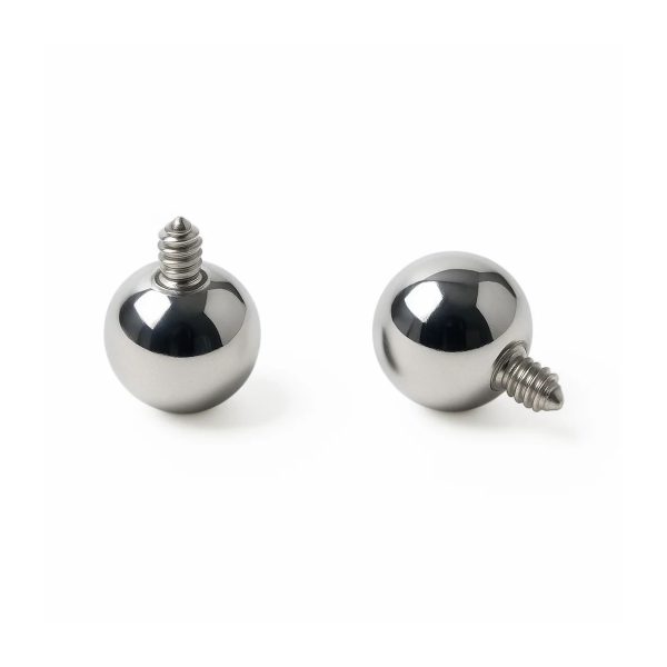 Bolinha Titânio Lisa para Piercings com Haste 1.6mm ROSCA INTERNA/T182 - Imagem 7