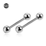 Piercing Titânio Barbell  Zircônia/T179