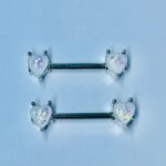 PIERCING MAMILO-HASTE TITANIO-OPALA/THP190