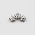 Labret Titânio Topo cluster 3 Flores/LTC203