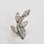 LABRET TITANIO 4 FOLHAS 1 PEDRA/LTF208