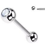 Piercing Titânio Barbell  Zircônia/T179 - Imagem 5