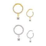 Piercing Argola Click Titânio Pingente /T210