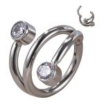Piercing Meia Argola Titânio Twist Balls Clicker /T212 - Imagem 2
