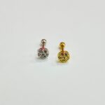 Labret Flor com Pedras-Folheado/F573