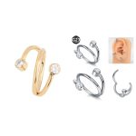 Piercing Meia Argola Titânio Twist Balls Clicker /T212