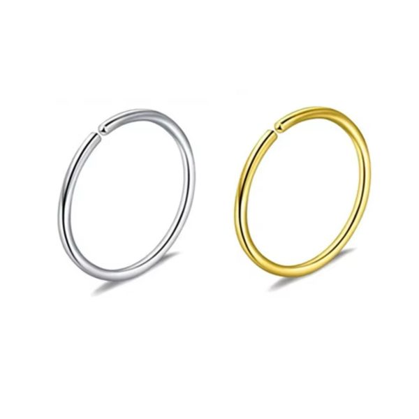 Piercing Titânio Argola Liso Torção /T027 - Imagem 5
