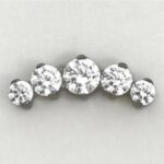 Labret Titânio 5 Pedras/LTP293