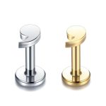 Piercing Labret Aço Vírgula/ALA326