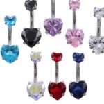 Umbigo Aço - Coração Com ircônia /AUM126