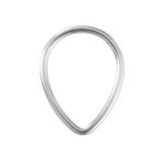 Piercing Argola Gota Lisa Aço Cirúrgico/A340