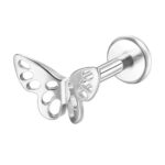 Labret Titânio Borboleta/T347