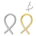 Argola Titânio X Zircônia Cravejada/ATZ348