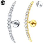 Labret Cluster 14 Pedras Titânio/T343