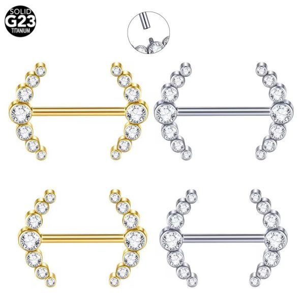 Piercing Mamilo Titânio Zircônia  /T134 - Imagem 1