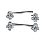 Piercing Mamilo Titânio Zircônia /T136 - Imagem 3