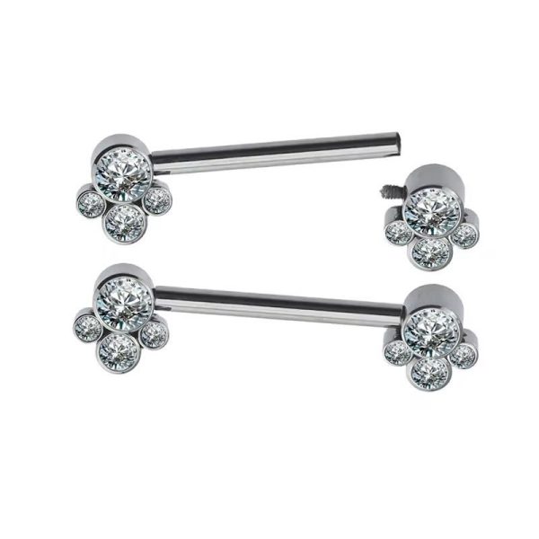Piercing Mamilo Titânio Zircônia /T136 - Imagem 3