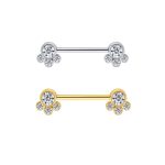 Piercing Mamilo Titânio Zircônia /T136