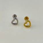 Labret Coração Aço/ALA390