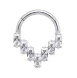 Piercing Argola Titânio Com Pedras/T397 - Imagem 2