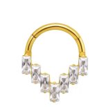 Piercing Argola Titânio Com Pedras/T397 - Imagem 4