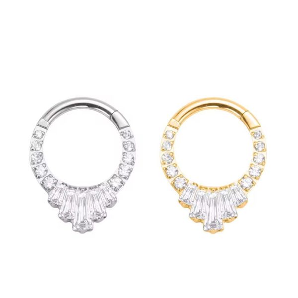 Piercing Argola Titânio Com Pedras/TAL400 - Imagem 1