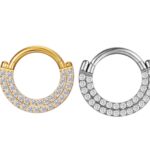 Argola Titânio Com Pedras/TAL399