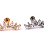 Piercing Labret Titânio com Zircônias /T401