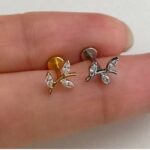 PiercingLabret Titânio Com Zircônias/T404