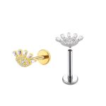 Piercing Labret Titnio Zircônia/T418