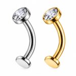 Piercing Banana Floating Titânio Zircônia/T394