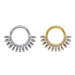Piercing Argola Titânio Com Pedras/T398