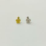 Labret Flor Lisa Folheado/F597