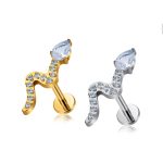 Piercing Labret Cobra Titânio/T372