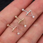 Piercing Labret Titânio com Corrente/T614